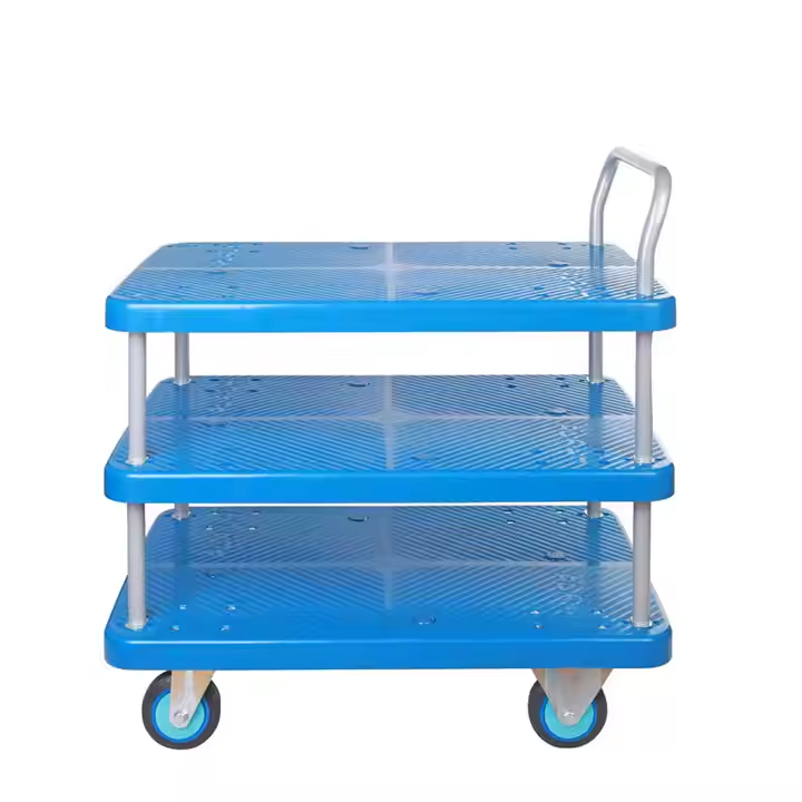 Triple-Layer Plastic Hand Trolley