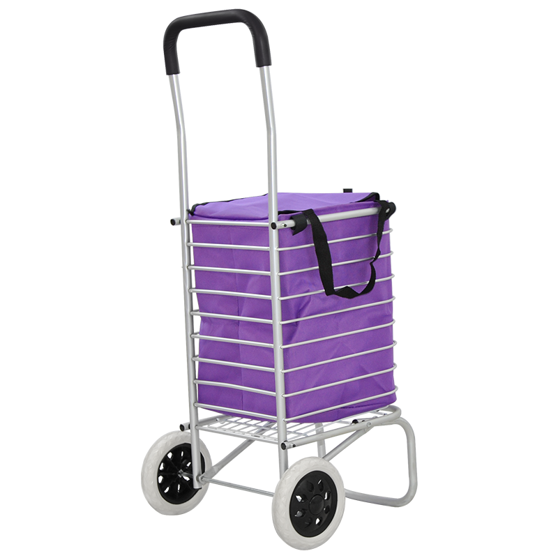 Portable Shopping Trolley Bag with Wheels Foldable Trolley Carry Hand Trolley Cart For Grocery and Supermarket FST40