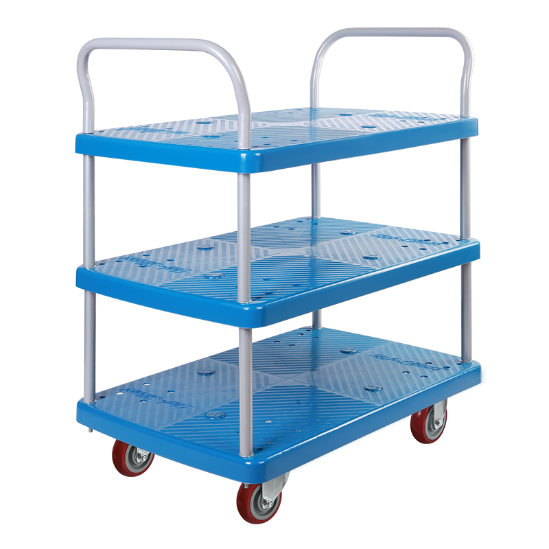 Triple-Layer Plastic Hand Trolley 