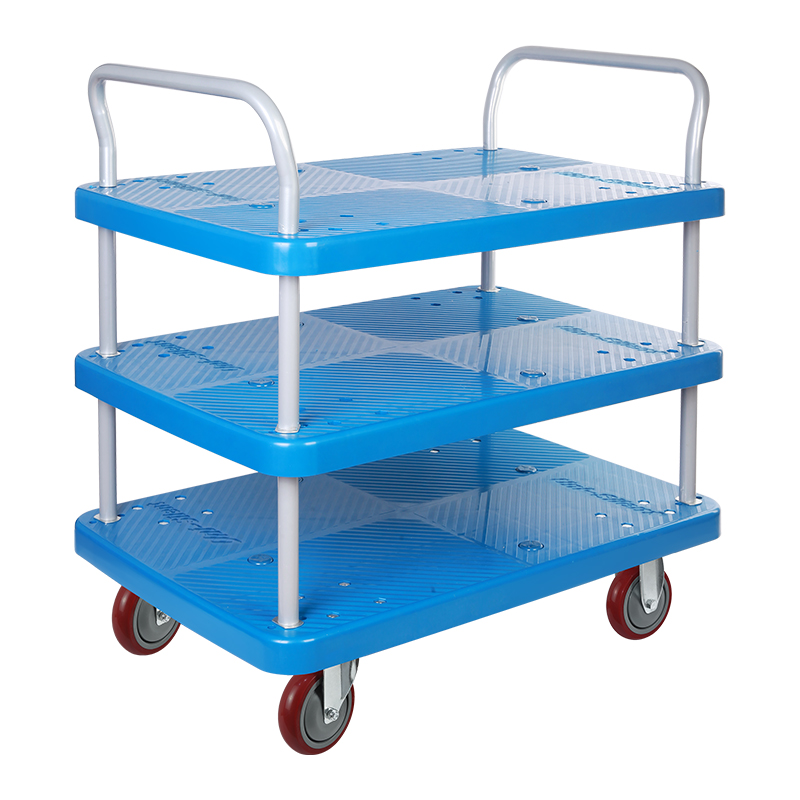 Triple-Layer Plastic Hand Trolley 