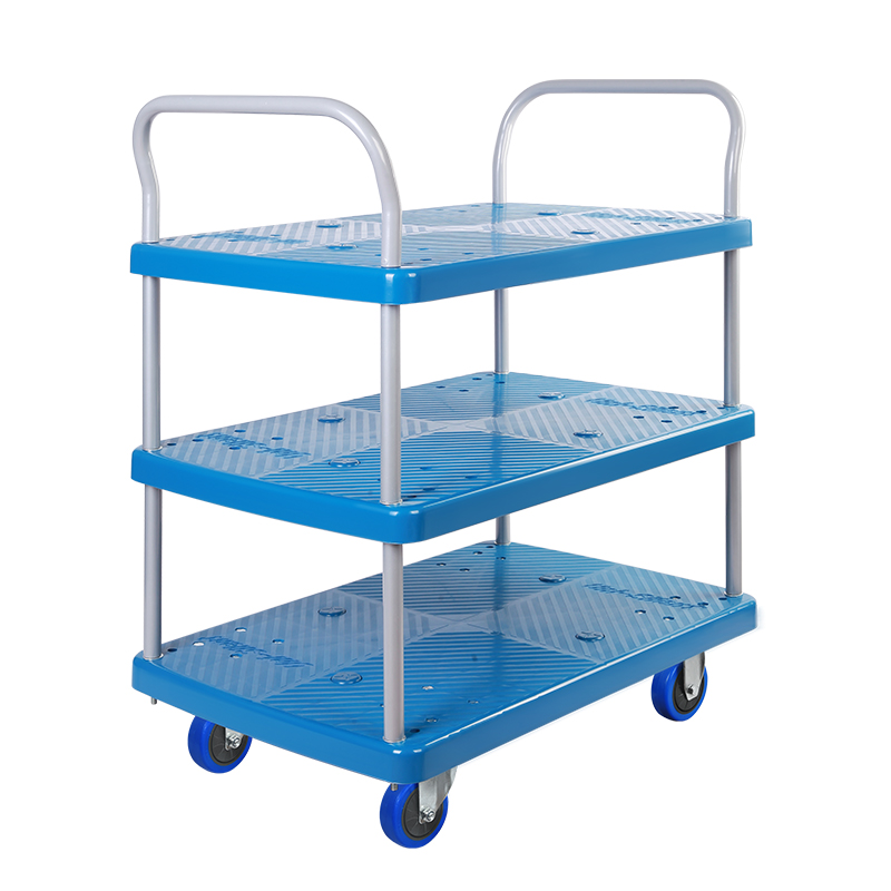 Triple-Layer Plastic Hand Trolley