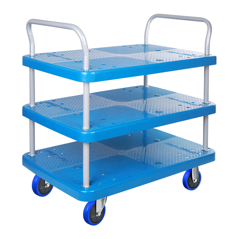 Triple-Layer Plastic Hand Trolley