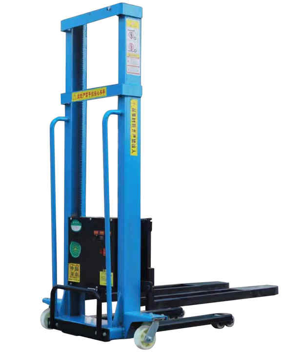 Semi Electric Self Loading Pallet Stacker Lift Forklift